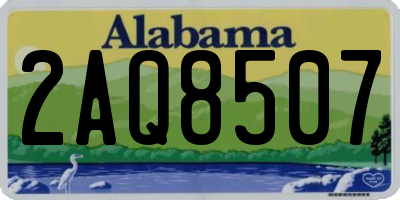 AL license plate 2AQ8507