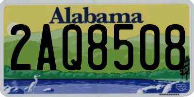 AL license plate 2AQ8508