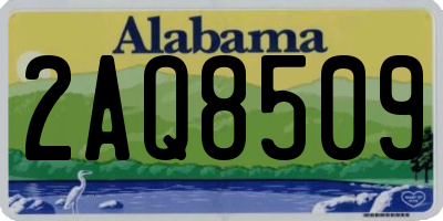AL license plate 2AQ8509