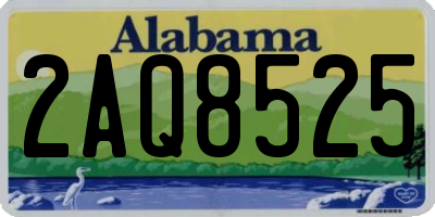 AL license plate 2AQ8525