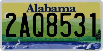 AL license plate 2AQ8531