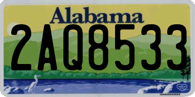 AL license plate 2AQ8533