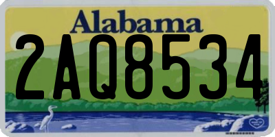 AL license plate 2AQ8534