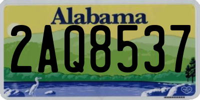 AL license plate 2AQ8537