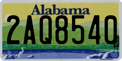 AL license plate 2AQ8540