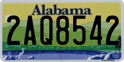 AL license plate 2AQ8542