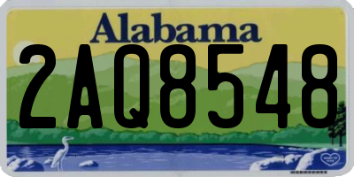 AL license plate 2AQ8548