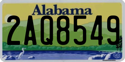 AL license plate 2AQ8549