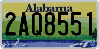 AL license plate 2AQ8551
