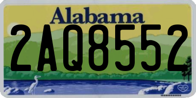 AL license plate 2AQ8552