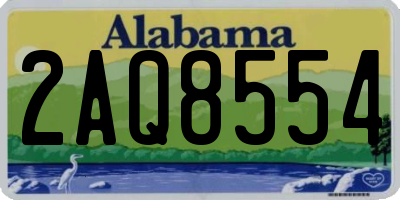 AL license plate 2AQ8554