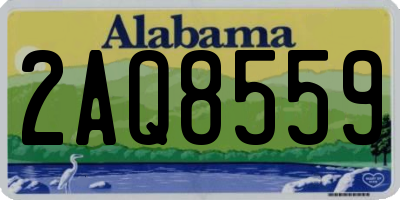 AL license plate 2AQ8559