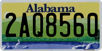 AL license plate 2AQ8560