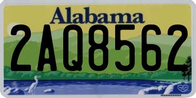AL license plate 2AQ8562