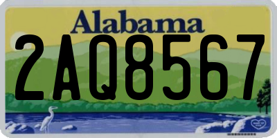 AL license plate 2AQ8567