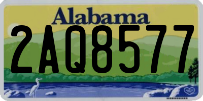 AL license plate 2AQ8577