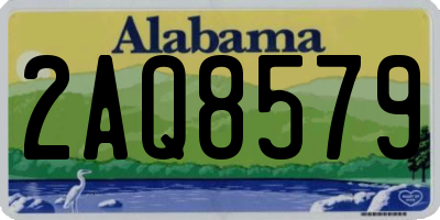 AL license plate 2AQ8579