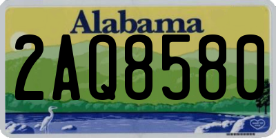 AL license plate 2AQ8580