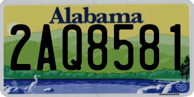 AL license plate 2AQ8581
