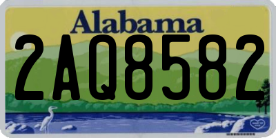 AL license plate 2AQ8582