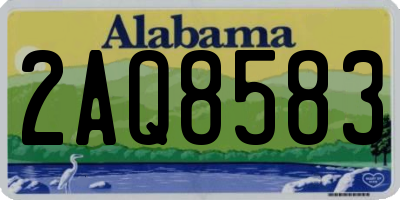 AL license plate 2AQ8583