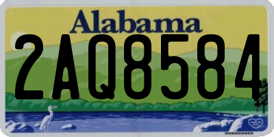 AL license plate 2AQ8584