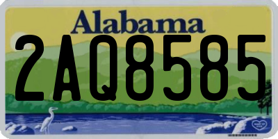 AL license plate 2AQ8585