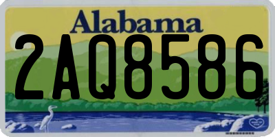 AL license plate 2AQ8586