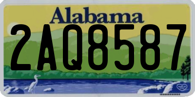 AL license plate 2AQ8587