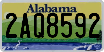 AL license plate 2AQ8592