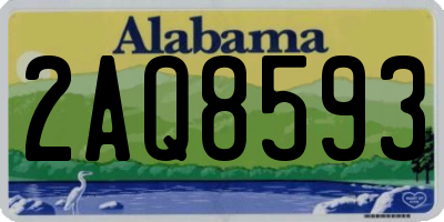 AL license plate 2AQ8593