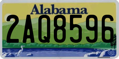 AL license plate 2AQ8596