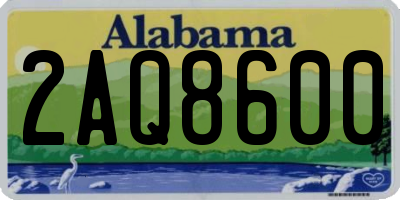 AL license plate 2AQ8600