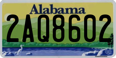 AL license plate 2AQ8602
