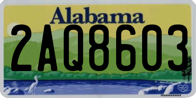 AL license plate 2AQ8603