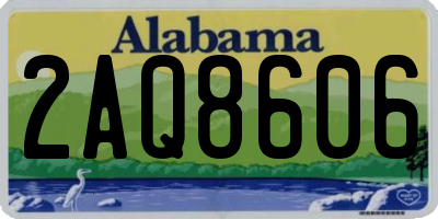 AL license plate 2AQ8606