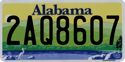 AL license plate 2AQ8607