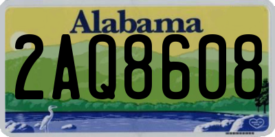 AL license plate 2AQ8608