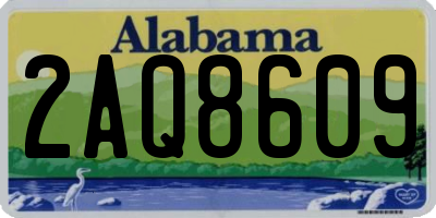 AL license plate 2AQ8609