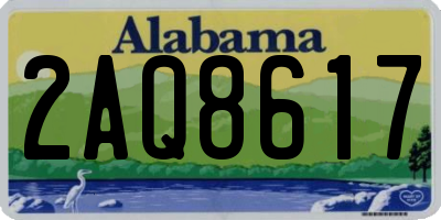 AL license plate 2AQ8617