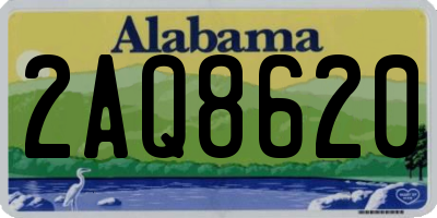 AL license plate 2AQ8620