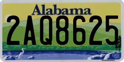 AL license plate 2AQ8625