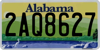 AL license plate 2AQ8627