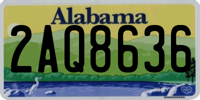 AL license plate 2AQ8636
