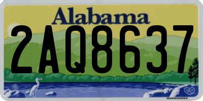 AL license plate 2AQ8637
