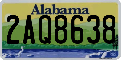 AL license plate 2AQ8638