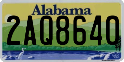 AL license plate 2AQ8640