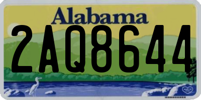 AL license plate 2AQ8644