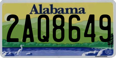 AL license plate 2AQ8649
