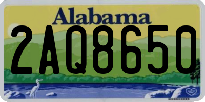 AL license plate 2AQ8650
